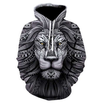 Nauja gyvūnų asmenybės spausdinti hoodie, vyrai 3d miško tigras hoodie, 2021 prekės hoodie hip-hop sportiniai, gatvės kailis