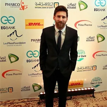 Naujas Atvykimo 2 Gabaliukai Juodos Messi Oficialų Vyrų Kostiumai Vieną Mygtuką Vestuvių Kostiumai Vyrams (Striukė+Kelnės+kaklaraištis) Groomsman Kostiumai
