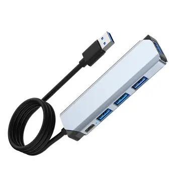 Duomenų Perdavimo Vairuotojas Nemokamai 5 Uostuose Expander Plėtra Dock USB Tipo C Adapteris, Splitter, Biuro Reikmenys