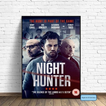 Night Hunter (2019 M.) Filmo Plakatas Cover Photo Print Dekoruotos Drobės, Sienos Menas Namų Dekoro (Neįrėminti)