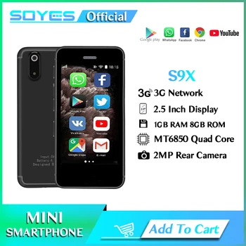 S9X Mini Androrid Išmanųjį telefoną, 1GB RAM, 8 GB ROM Quad Core Celular Su 2.5