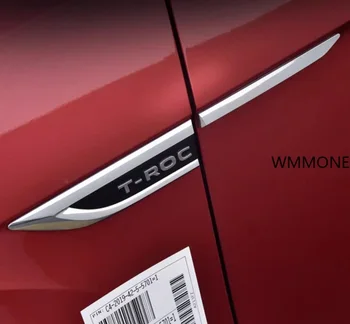 Automobilių Originali Pusės Sparnas Sparnas Durų Logotipas Ženklelis lipdukas Apdaila Už 2017-2023 VW TROC T-ROC