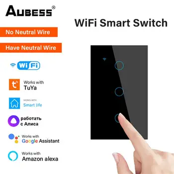 Tenky WiFi MUMS Smart Šviesos Jungiklis Neutralus Laidas/Ne Neutralus Laidas Reikalingas Tuya Smart Home Pereiti Dirbti Su Alice 