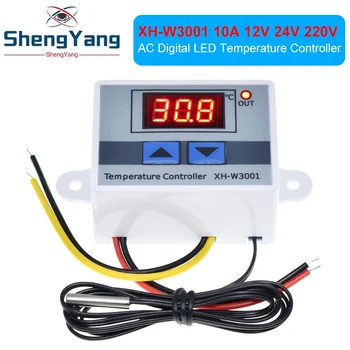 10A 12V 24V 220VAC Skaitmeninis LED Temperatūros Reguliatorius 