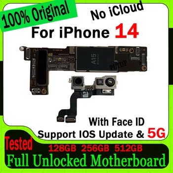 Nemokamai Shpping Mainboard Iphone 14 Plokštė Originalus, Atrakinta Švarus Icloud Iphone 14 Logika Lentos Su/No Face ID Plokštė