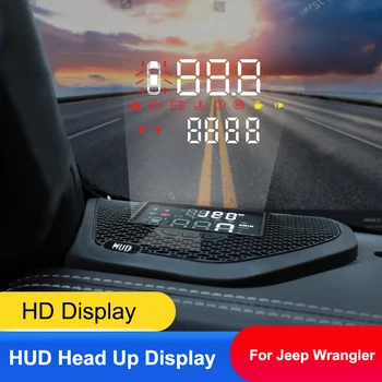 QHCP Automobilių Head Up Display HD Projektoriaus Ekranas HUD greičio viršijimo Įspėjimo Signalą Paslėptas OBD Plug Daugiafunkcį Už Jeep Wrangler JL 18-22