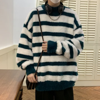 Naujos apvalios kaklo megztinis žiemą 2023 yra pagrindo sluoksnis vyrų vientisos spalvos korėjos stiliaus prabangus, šiltas ir gražus