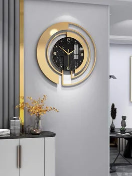 Laikrodis Sieninis Laikrodis Kambarį Šviesos Prabanga Šiuolaikinės Mados Namų Puošybai Paprasta Atmosferą Kūrybos Laikrodis Kabo Sienos