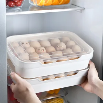 24 Tinklų Kiaušinių Laikymo Dėžutė Konteineris Šaldytuvas Stalčių Tipo Organizatorius Talpinimo Daržovių Ir Didina Namų Virtuvėje Kiaušinių Lentynos