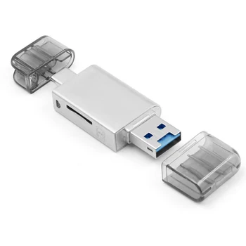 USB-C Tipo C /USB 2.0 NM Nano Atminties Kortelė TF Mikro SD Kortelės Skaitytuvą, skirtą 