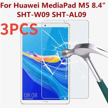 3PCS Grūdintas Stiklas Huawei Mediapad M5 8 8.4 Colių Ekranas Raštas SHT-W09 SHT-AL09 Anti pirštų atspaudų Tablet Apsauginės Plėvelės