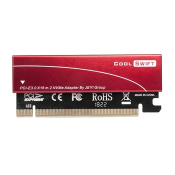 Profesinės SSD su PCI-e 4.0 Gen4 Adapter PCIE X16 Card su Aliuminio Atveju Stovuose Korteles Greitas Šilumos Išsklaidymo Raudona/Juoda