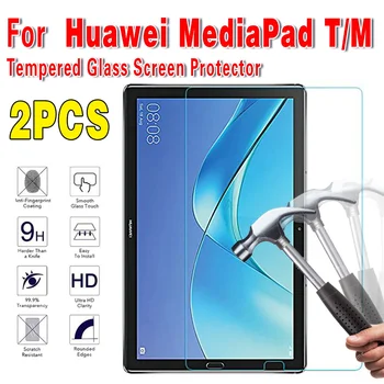 2vnt Tablet Grūdintas Stiklas Huawei MediaPad 10.4 Pro 10.8 T3, T5, T8, T10 T10S M5 M6 Tablet Screen Protector Apsauginė Plėvelė