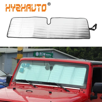 HYZHAUTO prekinis, galinis Stiklo skėtį nuo saulės Uždanga Jeep Wrangler JK Apsaugos nuo Saulės Skydas Padengti Automobilių Reikmenys UV Spindulių Raštas 1PCS