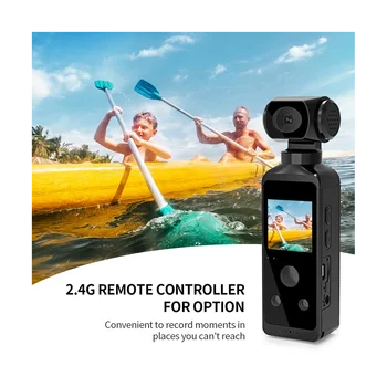 4K Kišenėje Veiksmų Kamera HD LCD Ekranas 270° Pasukti Wifi Mini Sporto Kamerą su Vandeniui Atveju už Kelionės-WithoutCard