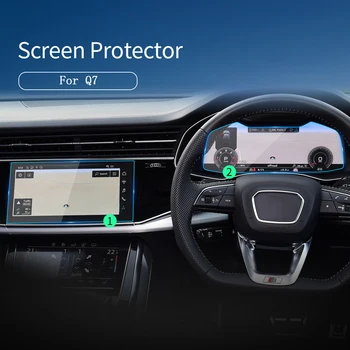 Automobilių Lipdukai Screen Protector Audi Q7 2023 Navigator Ekranas Grūdintas Stiklas, Apsauginė Plėvelė Automobilių Reikmenys, Skirti Transporto Priemonėms