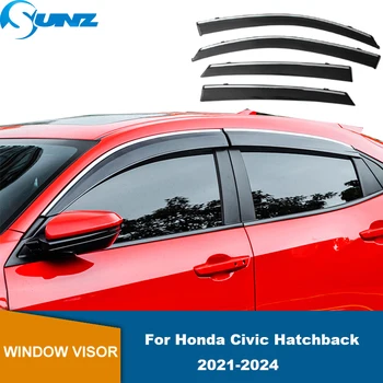 Langų Skydelius Honda Civic Hečbekas 2021 2022 2023 2024 Ventiliacijos Reflektoriai Ventshade Ventvisor Šoninio Lango Kreiptuvas Lietaus Apsaugai