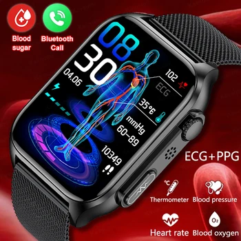 Smart Watch Vyrų 2023 Naujas Cukraus kiekis Kraujyje, EKG+PPG 
