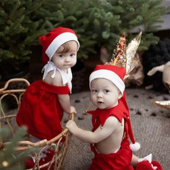 Kalėdų Kūdikiams, vaikiški Drabužiai Berniukams, Mergaitėms, Fotografija drabužiai, Kūdikių pilnatis Fotografavimo Drabužių Medvilnės Baby Onesie Kostiumas