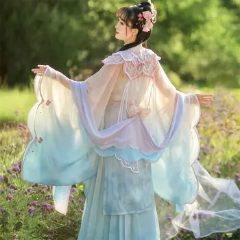 2023 kinų stiliaus moteris kinijos siuvinėjimo hanfu nustatyti cosplay kostiumas šalis apranga senovės pasakų princesė hanfu suknelė nustatyti a172