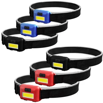 Mini Žibintai Nešiojamų COB LED priekiniai Žibintai Vandeniui Galvos Priekinių žibintų Kempingas Žibintai su 3 Perjungti Režimus