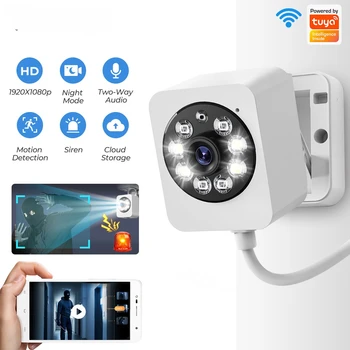 Tuya 1080P HD Kamera, WiFi Smart Home Security PIR Judesio Žmogaus Aptikimo Mini Kameros Stebėjimo kamerų Belaidės IP Kameros
