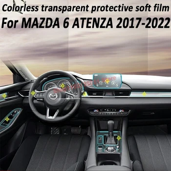Dėl MAZDA 6 ATENZA 2017-2022 Įrankių Skydelį, Navigacijos Automobilių Interjero Ekrano Apsauginės Plėvelės TPU Anti-Scratch Apsaugoti Lipduko