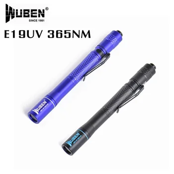 WUBEN E19 UV Penlight/Žibintuvėlis 365nm Profesinės Detektorius Mineralinių Žėrintis, Liuminescencinių Dažų atsparumas Vandeniui Pen Šviesos