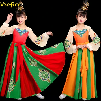 Klasikinio Hanfu Yangko Šokių Drabužiai moteriški Elegantiški Siuvinėjimai Yangko Nacionalinių Šokių Hanfu Drabužių Senovės Rytų Suknelė
