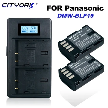 CITYORK NT-BLF19 NT-BLF19E nt blf19 Fotoaparato Bateriją BLF19 BLF19E + LCD Dual USB Kroviklis Skirtas Panasonic Lumix GH3 GH4 GH5 G9