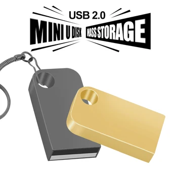 Mini Pen Drive2.0 Usb Flash Drive 4GB 8GB 16GB Cle USB Saugojimo Įrenginį Klavišą Pendrive 32GB 64GB Usb Flash Disko Pritaikyti Logotipą, Dovanos