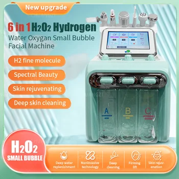 6in1 Daugiafunkcį Odos Priežiūros Prietaisas, Anti-Senėjimo Mažas Burbulas H2O2 Vandenilio Grožio Mašina Hydra Vandens Srove Drėkinamasis