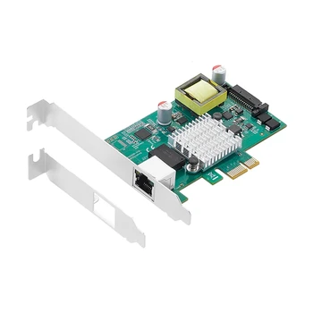 POE Gigabit ethernet Card PCIE 2,5 G Single Port RJ45 Gigabit Pcie X1 Poe+ 802.3 Ne I225 Lustas