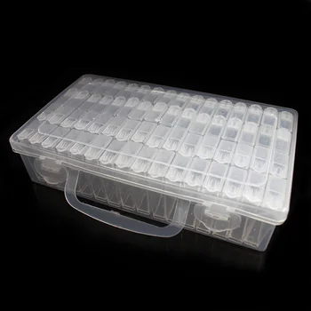 1pcs Plastiko Skaidrus Atveju Organizatorius Dėžutė su Keičiamajame 64 Mažų Dėžučių Papuošalai, Auskarai Granulių Laikymo Dėžės