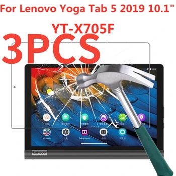 3PCS Grūdintas Stiklas YT-X705F Tablet Ekrano apsaugos Lenovo JOGOS Tab 5 2019 10.1 Colių YT-X705F Anti Nulio Apsauginės Plėvelės